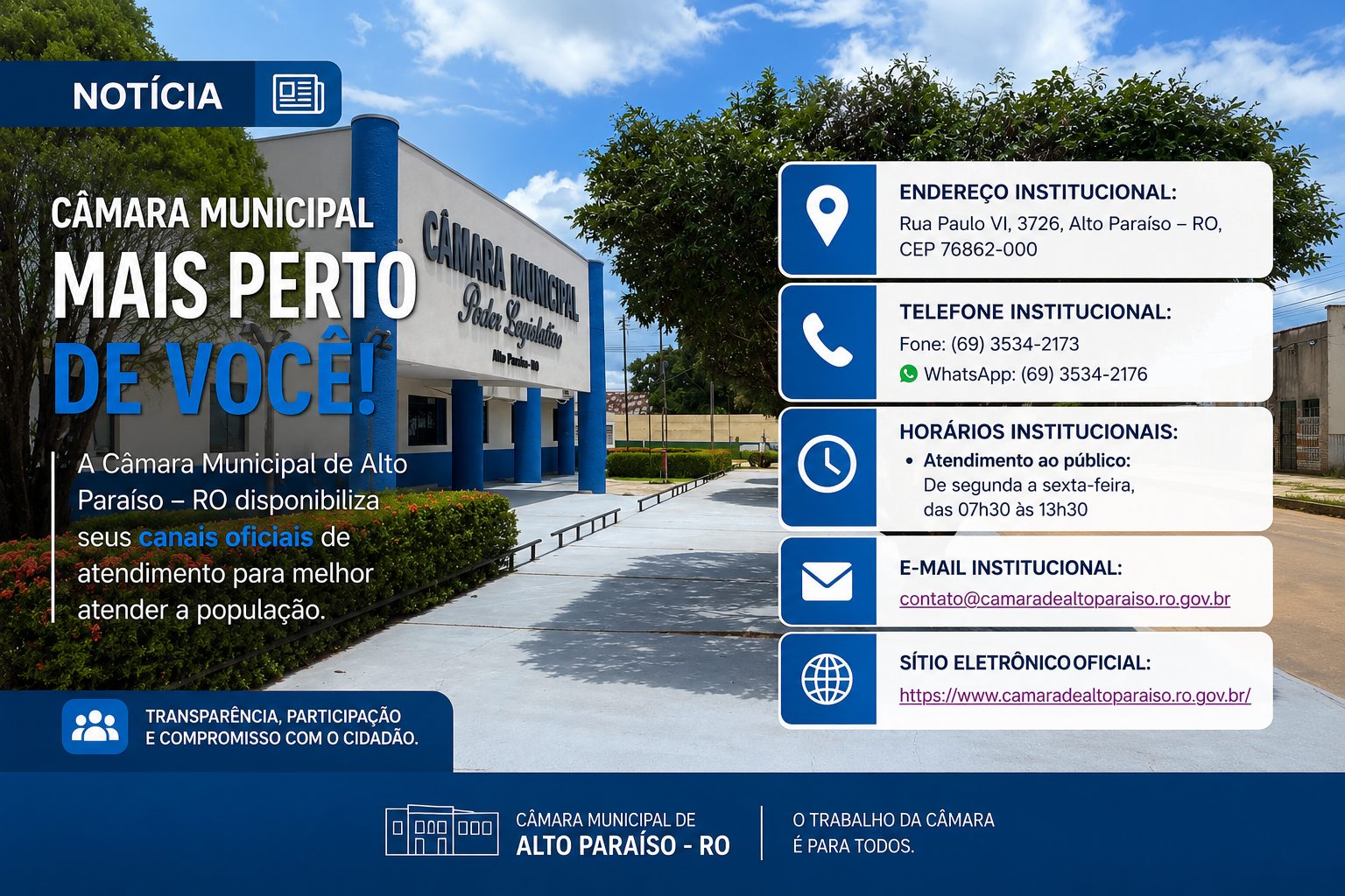 📞 Estamos mais perto de você!